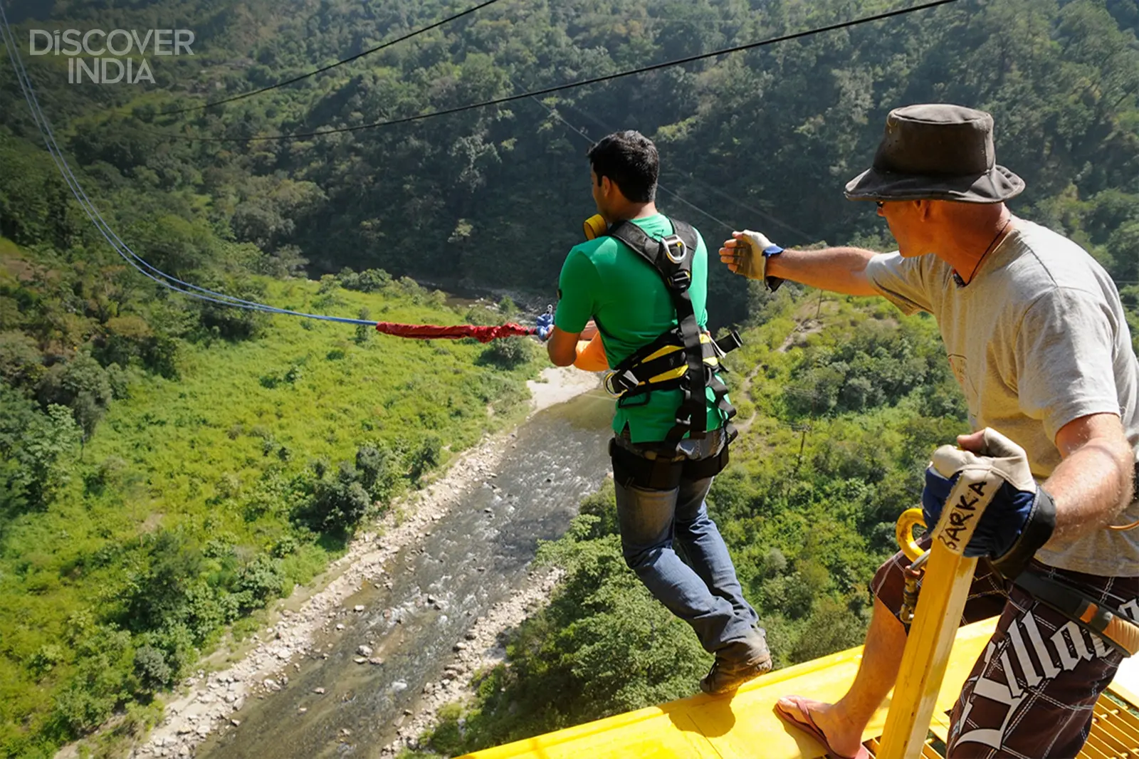 Would you take a giant swing over the Rishikesh valley?